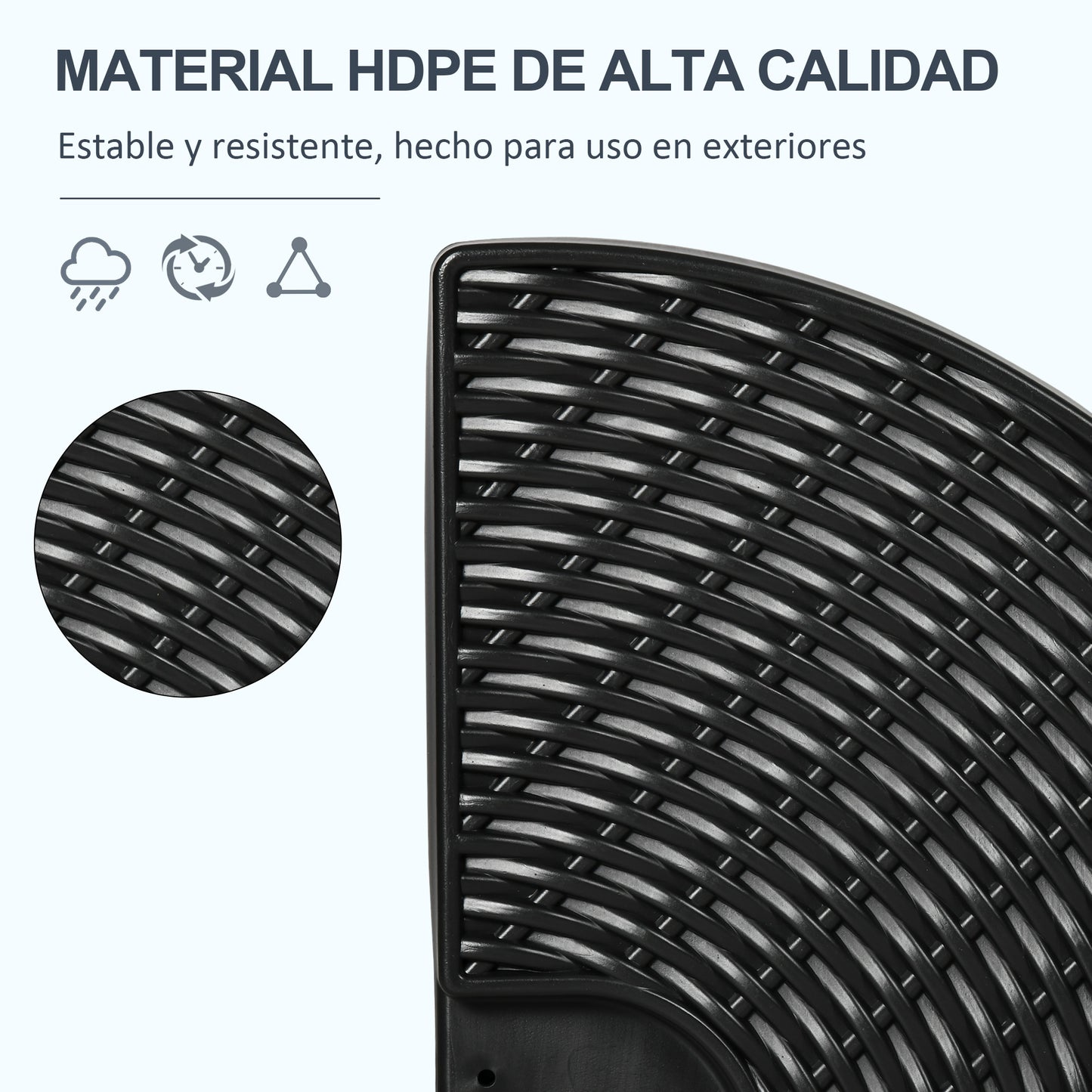 Outsunny Base Para Sombrilla De 4 Piezas Rellenable Con Arena 68 Kg O Agua 52 L_5
