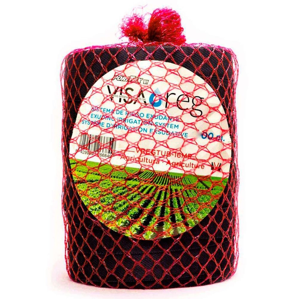Tubería Textil Exudante. Malla Roja Especial Agricultura - 100m_0