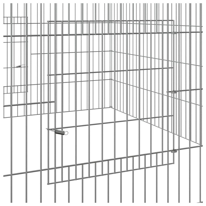 Vidaxl Jaula Para Conejos Hierro Galvanizado 110x110x55 Cm_5