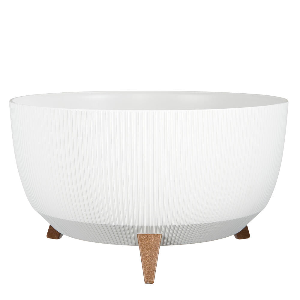 Macetero Blanco Plástico Reciclado Doppio 47cm_0