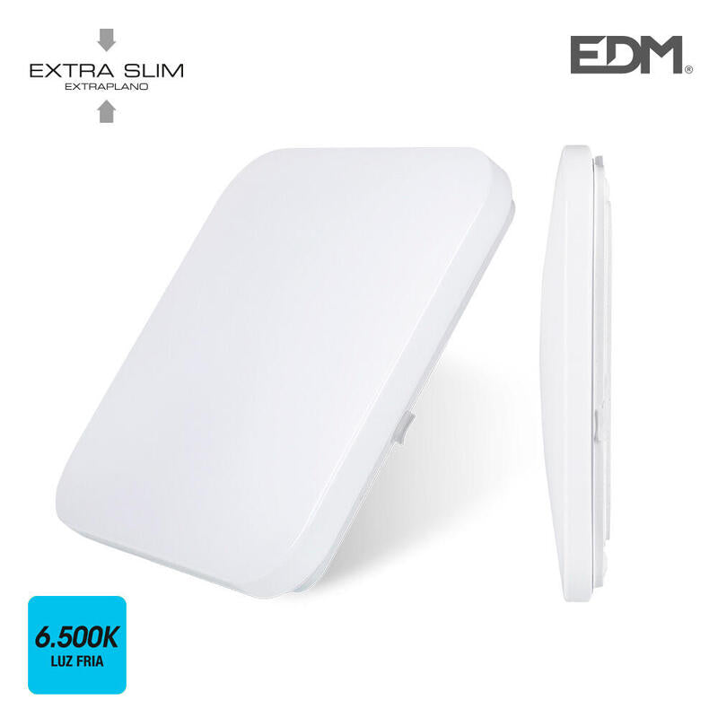 Aplique Superficie Led Extraplano 12w 6500k 28x28x6,3cm Edm_0