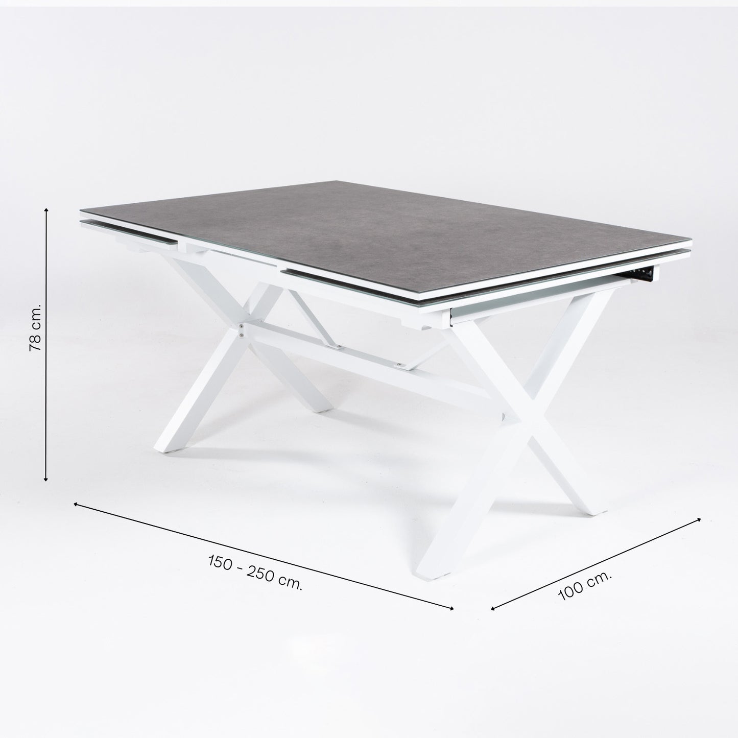 Conjunto De Mesas Y Sillas De Exterior, Reforzado, Aluminio, Color Blanco_4