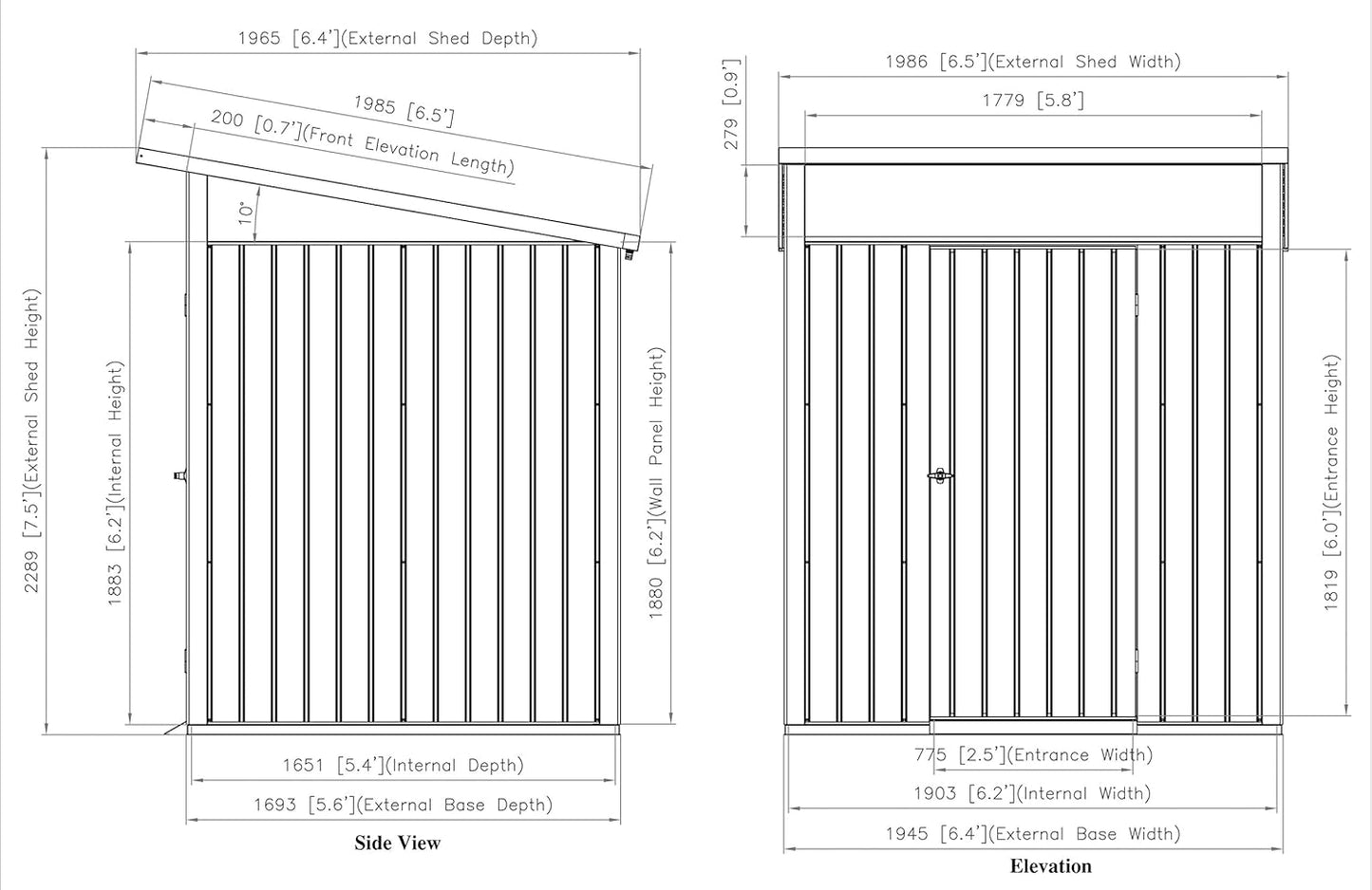 Duramax - Caseta Jardín - Palladium 6x5 - Metal - Color Gris Plata_4