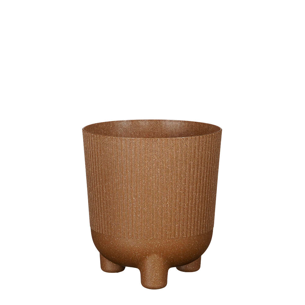 Macetero Marrón Plástico Reciclado 16cm_0