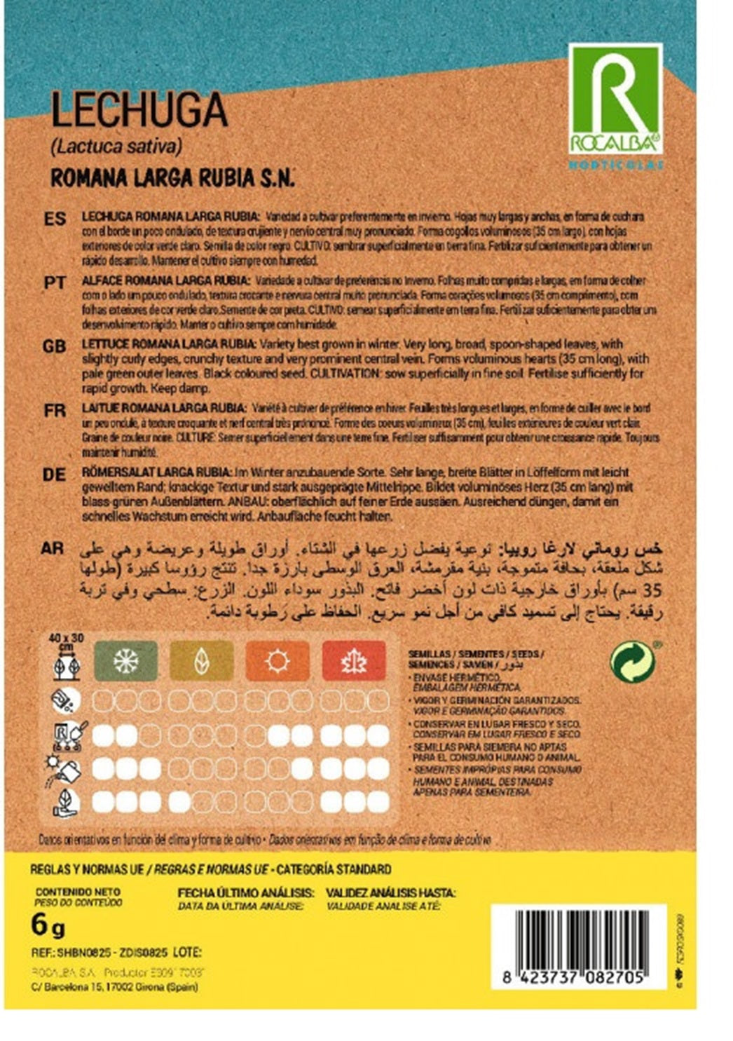 Semillas Lechuga Romana Larga 6g_1