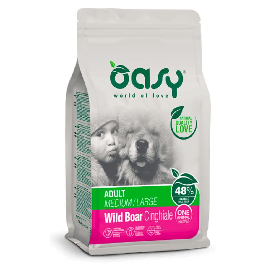 Pienso Oasy One Pro Para Perro Adulto M/l De Jabali 2.5kg_0