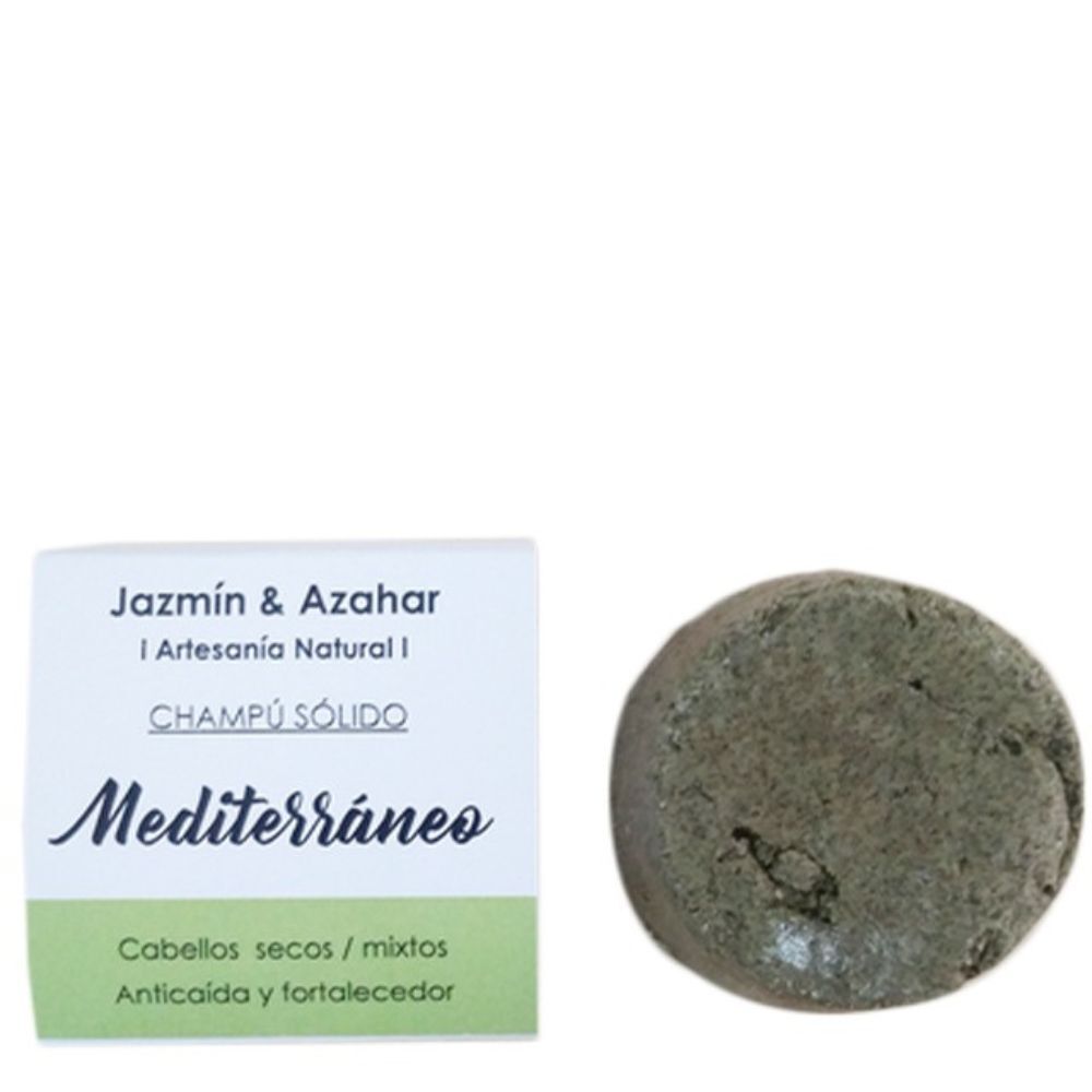 Champú Sólido Mediterráneo Anticaída Y Fortalecedor Jazmín & Azahar 100g_0