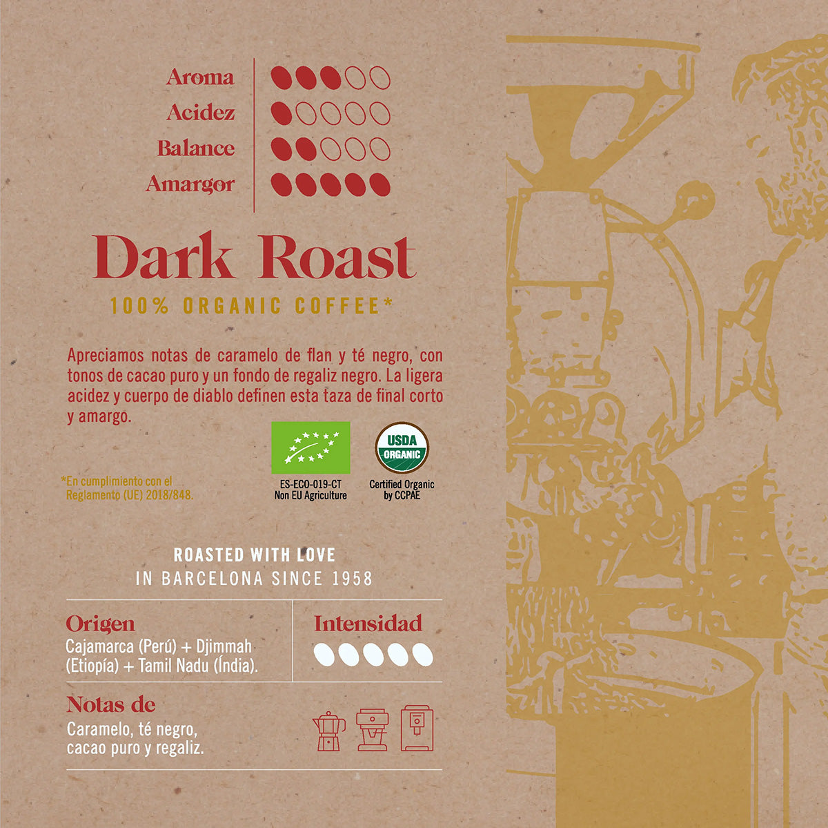 Café grano Atelier Dark Roast Novell 500 g