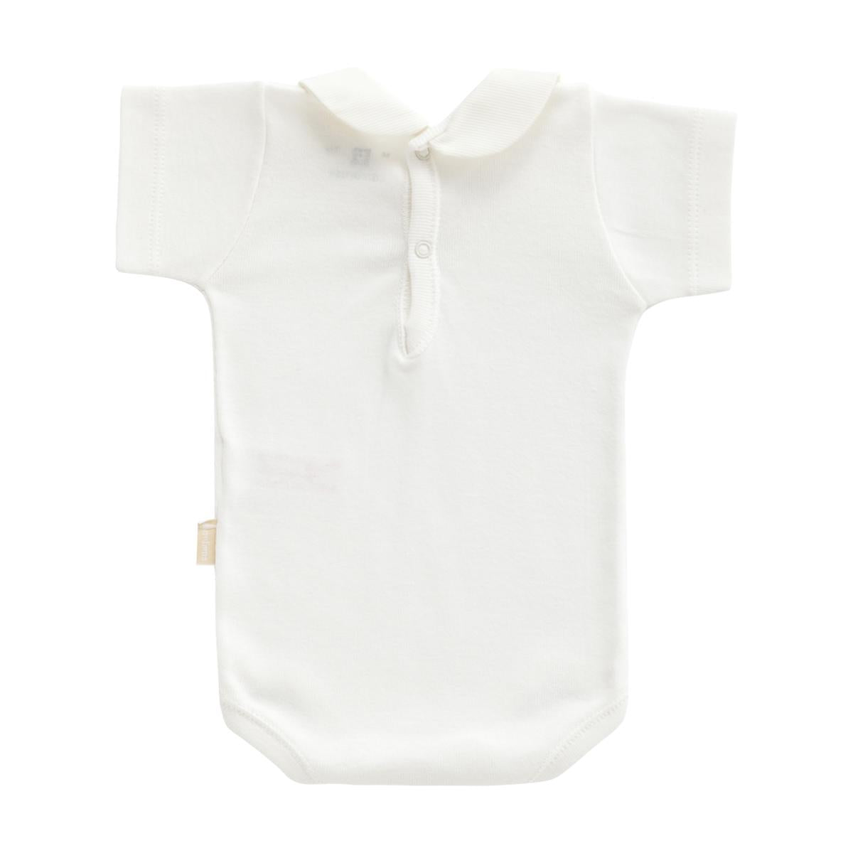 Body con cuello y manga corta beige Cambrass talla 12