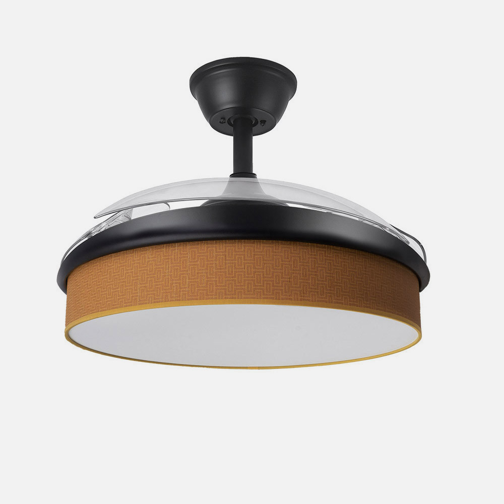 Ventilador Dc Moda 72w Negro/naranja 108d 3aspas 7200lm 3000-4000-6000k Remoto+memoria+temporizador_2