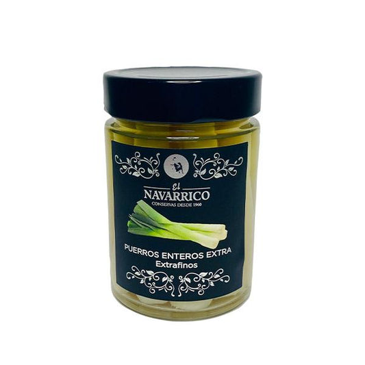 Puerros Extrafinos en Frasco de VIdrio El Navarrico 10/15 FR 314 ml