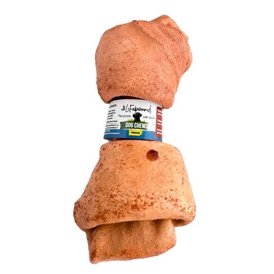 Lifebound - Hueso Masticable Natural Para Perros De Cuero De Ternera En Forma De Hueso Sabor Cordero - 10 Piezas L