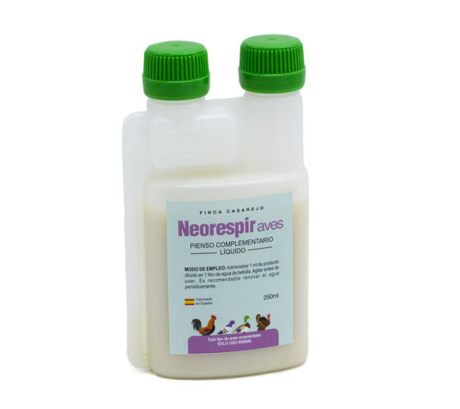 Neorespir 250 ML – Complemento vitamínico líquido con Menta, eucalipto y equinácea para Aves – Apoyo nutricional_0
