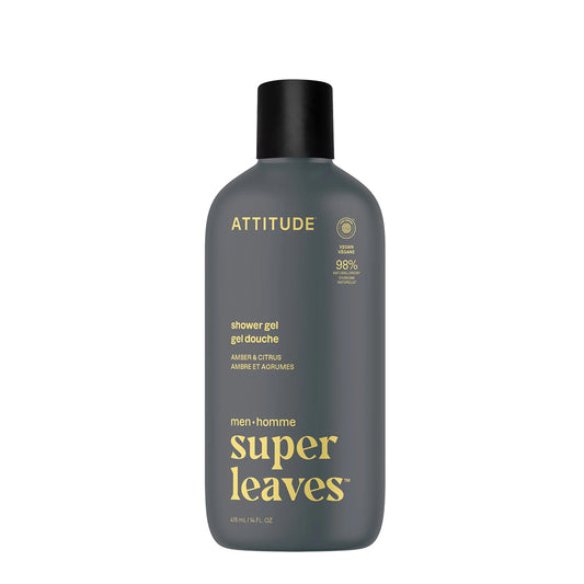 Super leaves men Gel de Ducha Ámbar & Cítricos Attitude 415 ml