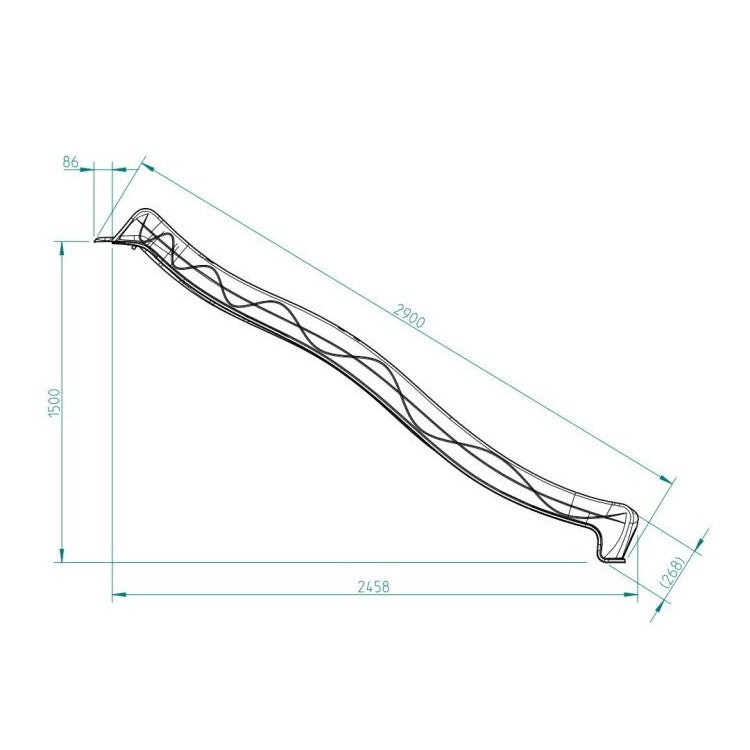 Rampa De Tobogan Masgames Xl (altura 150 Cm) Verde Lima.