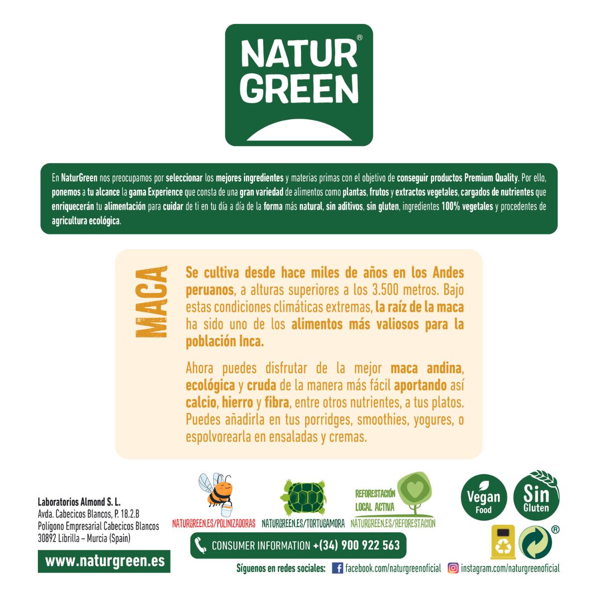 Maca BIO Naturgreen 200 gr