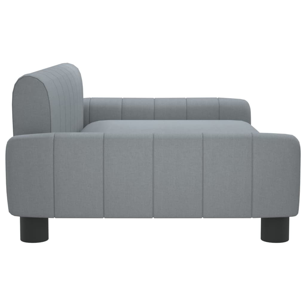 Cama Para Perros De Tela Gris Claro 90x53x30 Cm / Vetonek_5