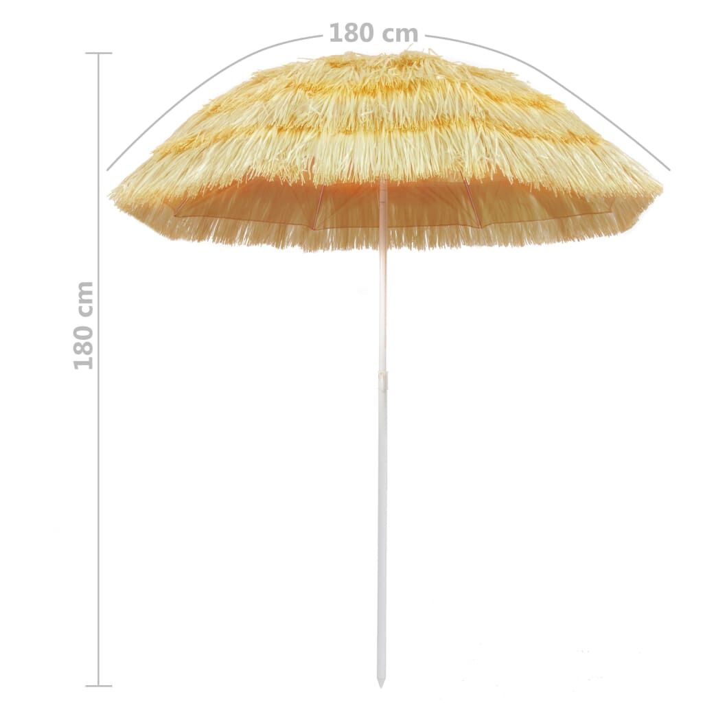 Vidaxl Sombrilla De Playa Estilo Hawaii Natural 180 Cm_4