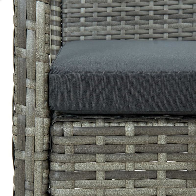 Vidaxl Silla De Jardín Con Cojín Ratán Sintético Gris_5
