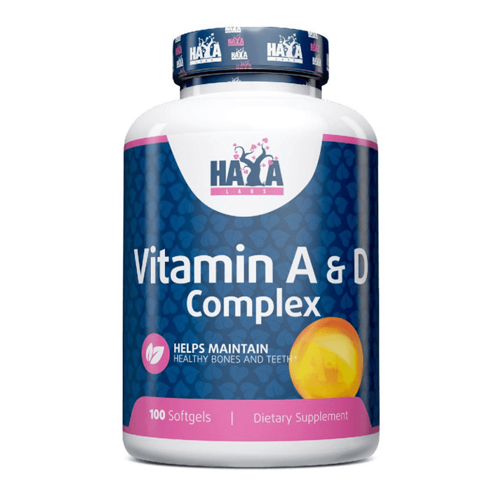 Complejo De Vitamina A Y D - 100 Softgels - Vitaminas - Haya Labs_0