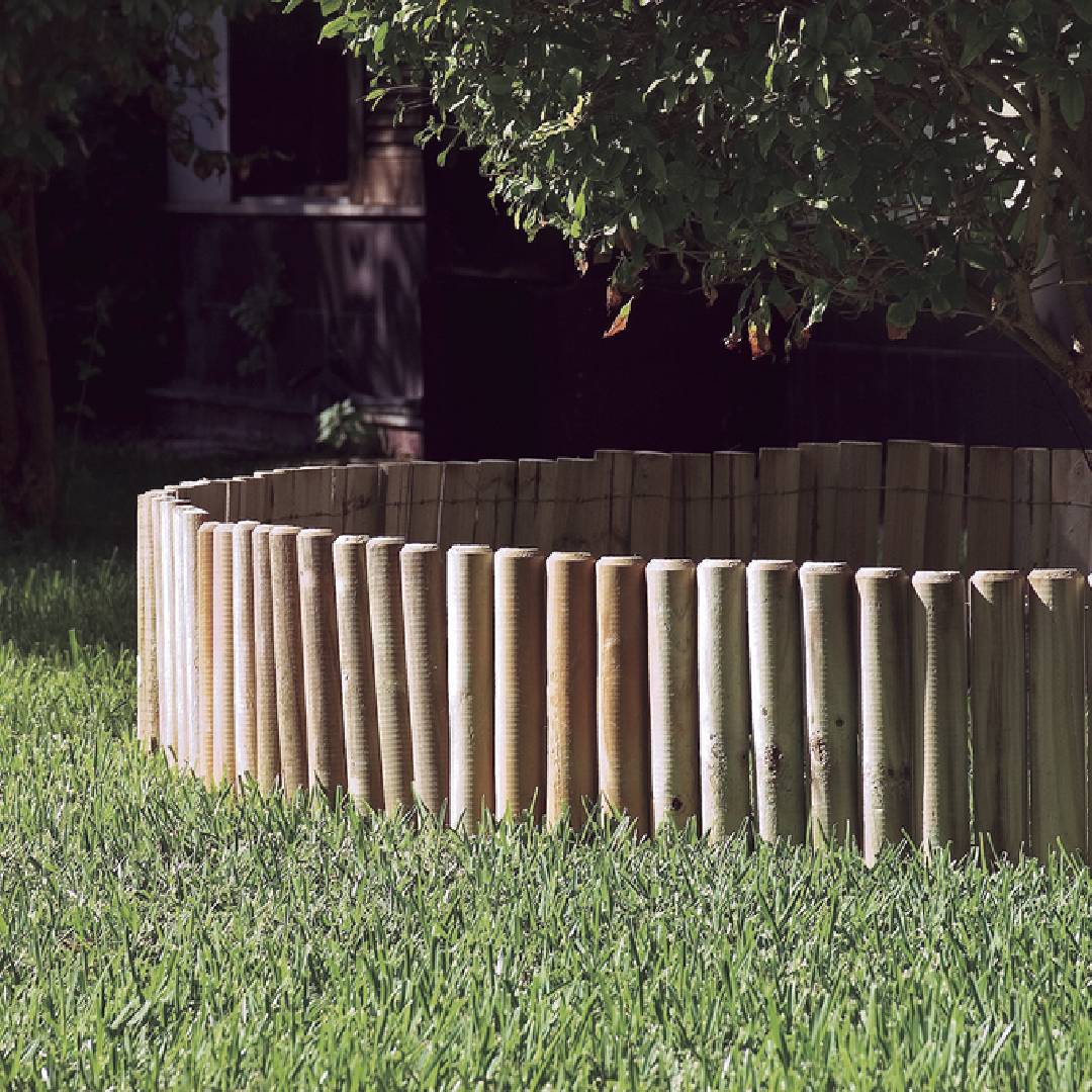 Bordura madera 200x40xø5 cm Talos Roll Nortene