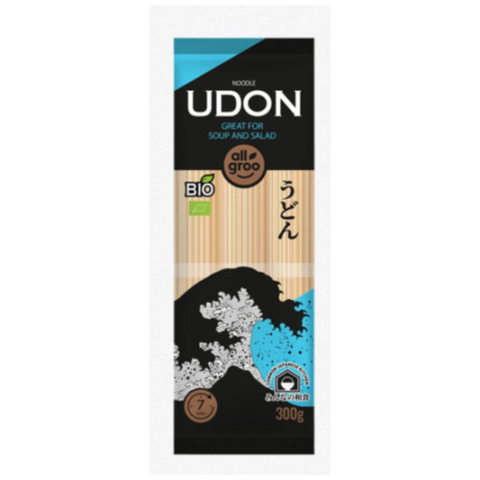 Fideos de trigo orgánicos, Udon Allgroo 300g