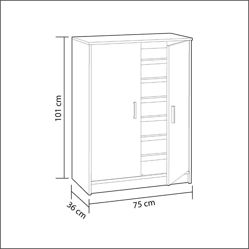 Armario Zapatero 6 Estantes Blanco_2