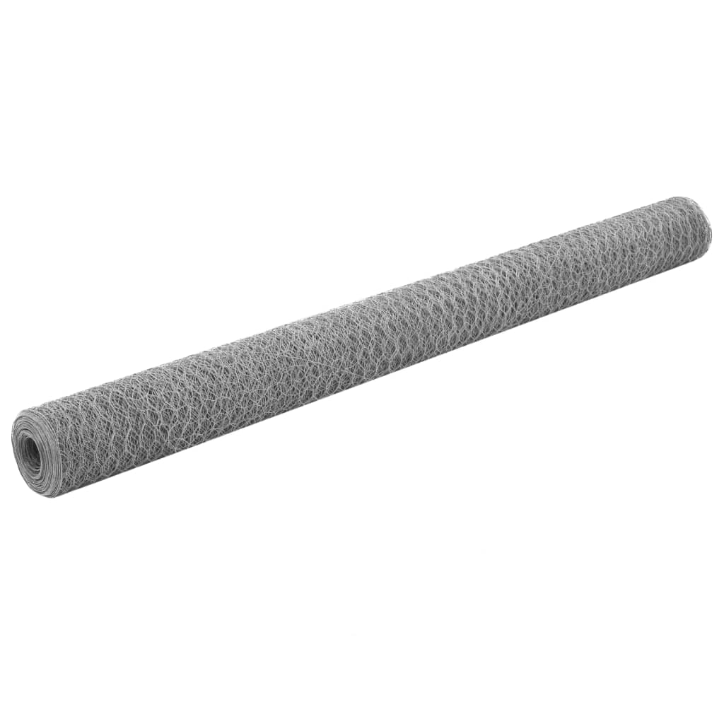 Alambrada De Gallinero Acero Galvanizado Plateado 25x1,5m / Vetonek_3