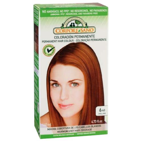 Tinte permanente nº6.43 avellana Corpore Sano 140 ml