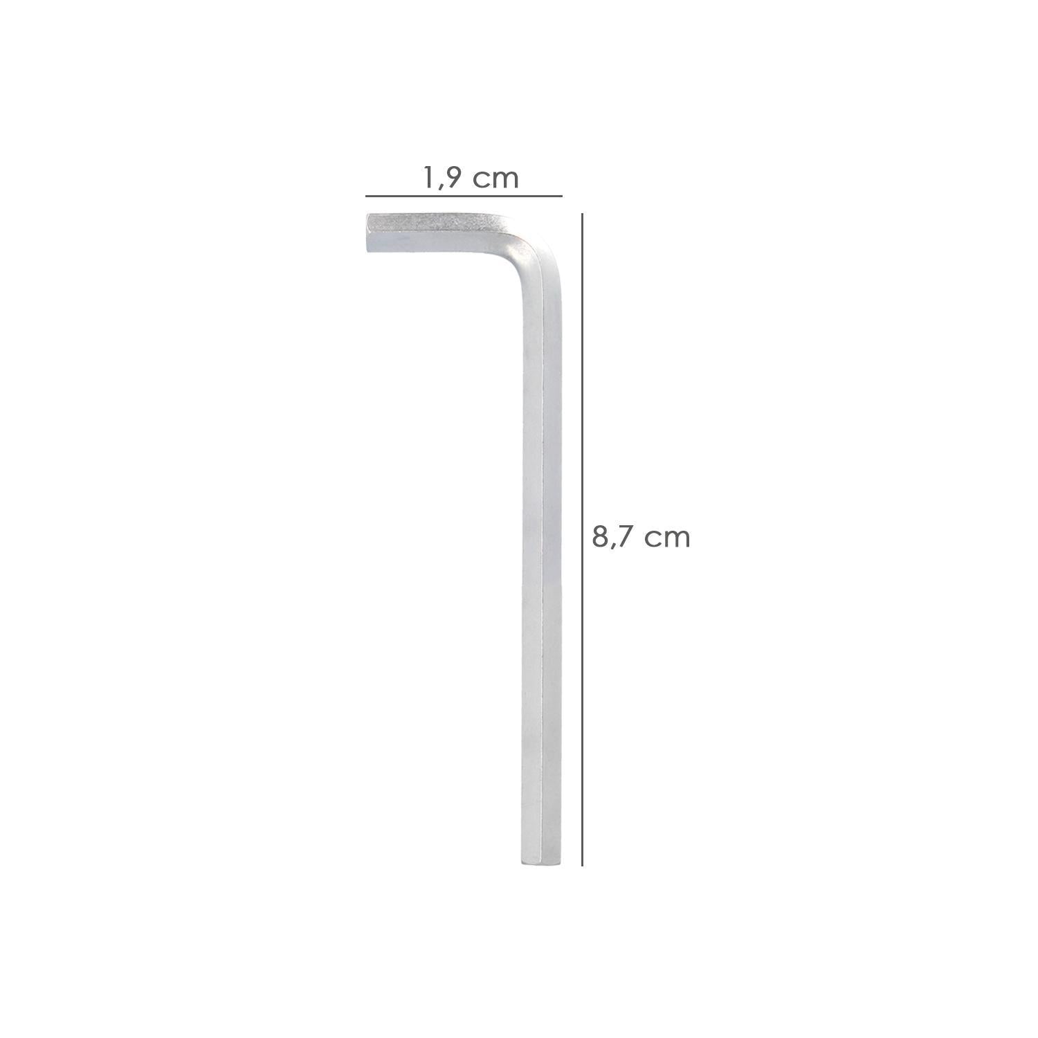 Llave Allen Larga Acero Cromo Vanadio Profesional 2,5 Mm. Llave Hexagonal, Llave Allen Taller Mecanica, Llave Allen Bricolaje