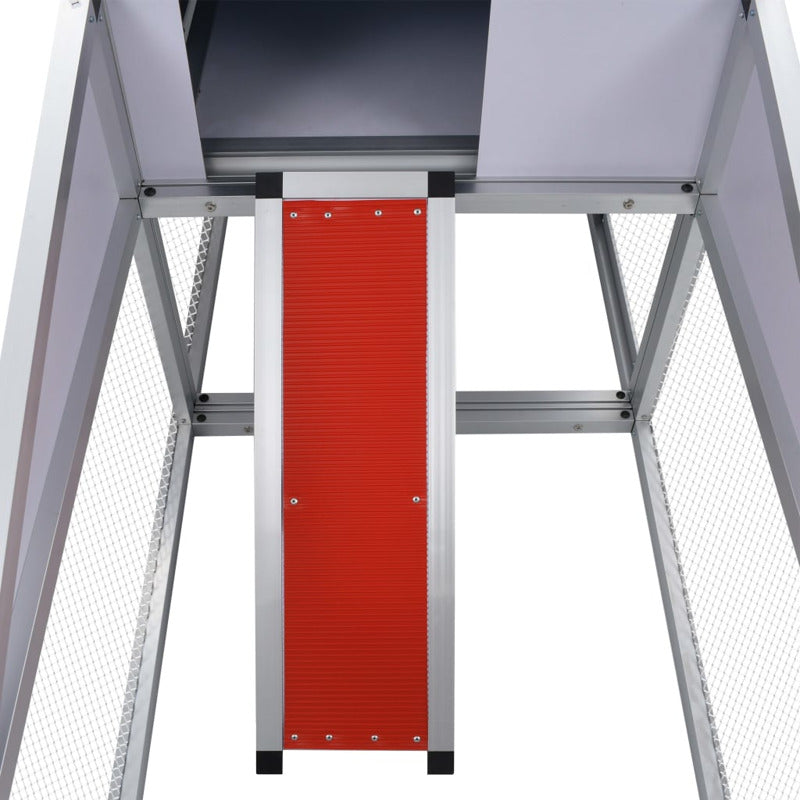 Vidaxl Gallinero Con Corral Y Nido Aluminio_5