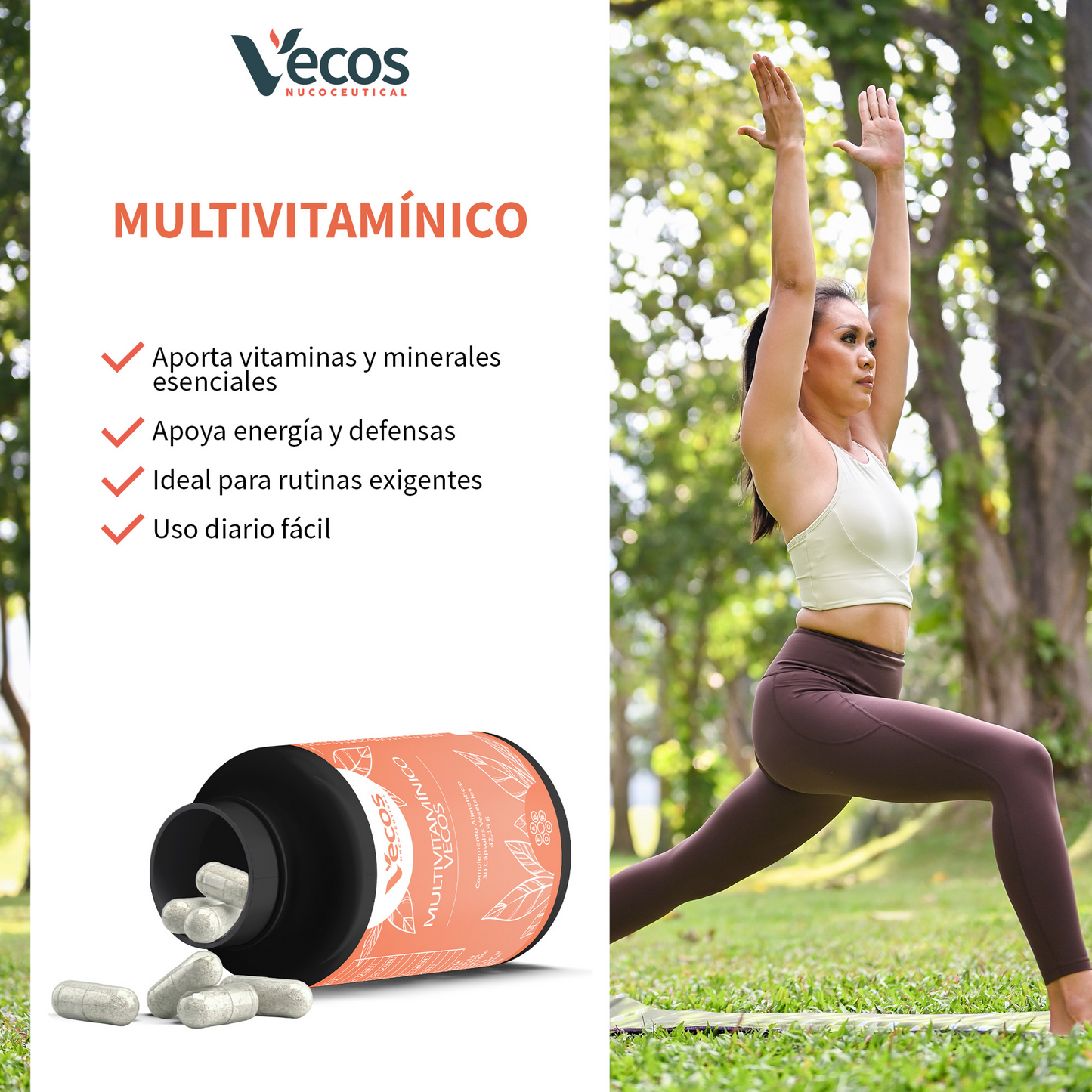 Multivitamínico Completo Vecos 30 Cápsulas | Para Energía Diaria Y El Cansancio_3