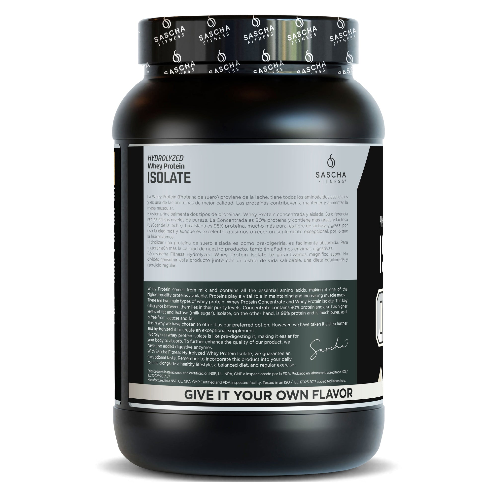 Proteína Whey Sin Sabor - Sascha Fitness España