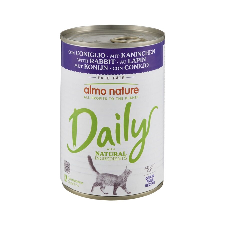 24u X400gr Lata Daily Almo Para Gato De Conejo_0