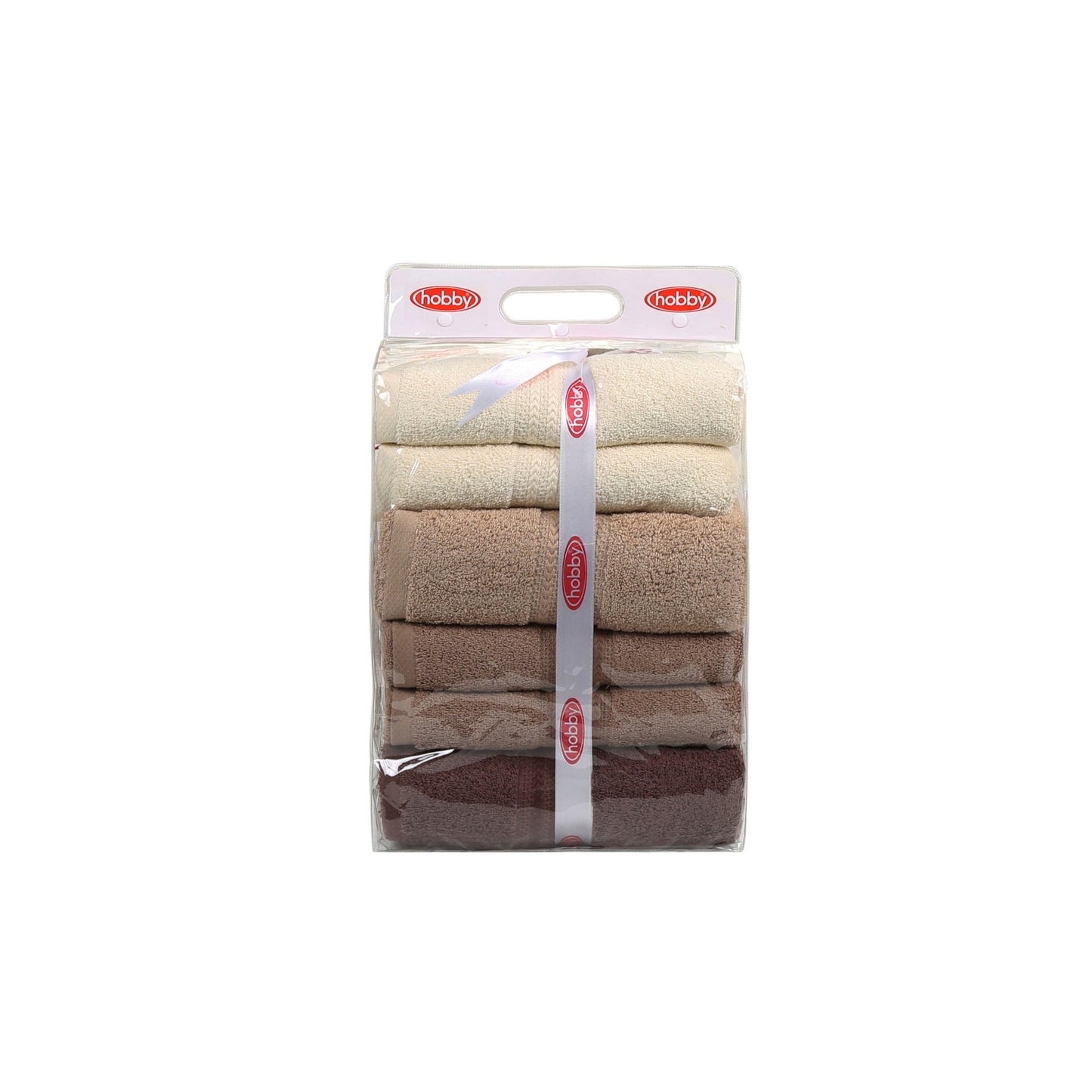 Juego De Toallas De Baño (4 Piezas) Crema, Beige Y Marrón_3