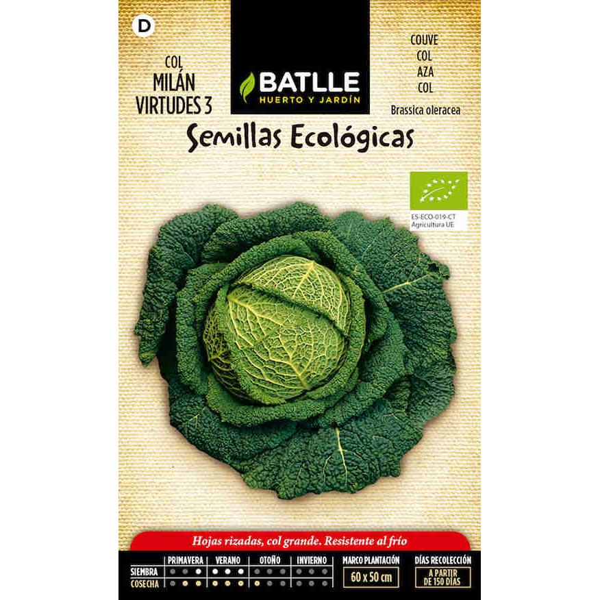 Semillas de Col milán virtudes 3 ecológicas Batlle