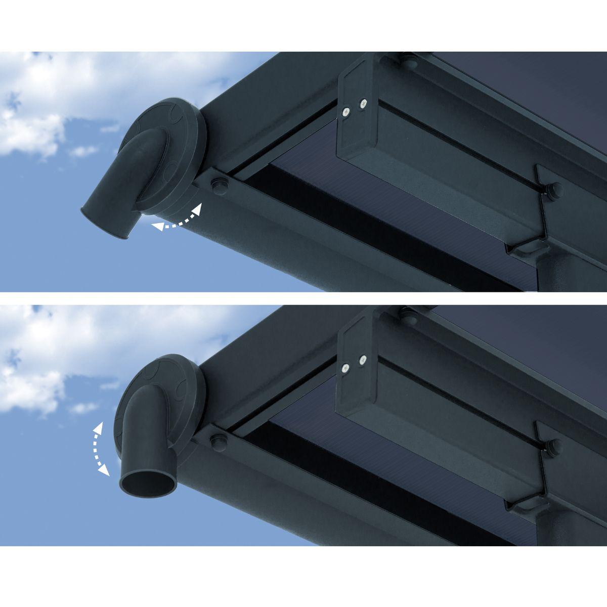 Pérgola adosada Olympia 425x294 gris