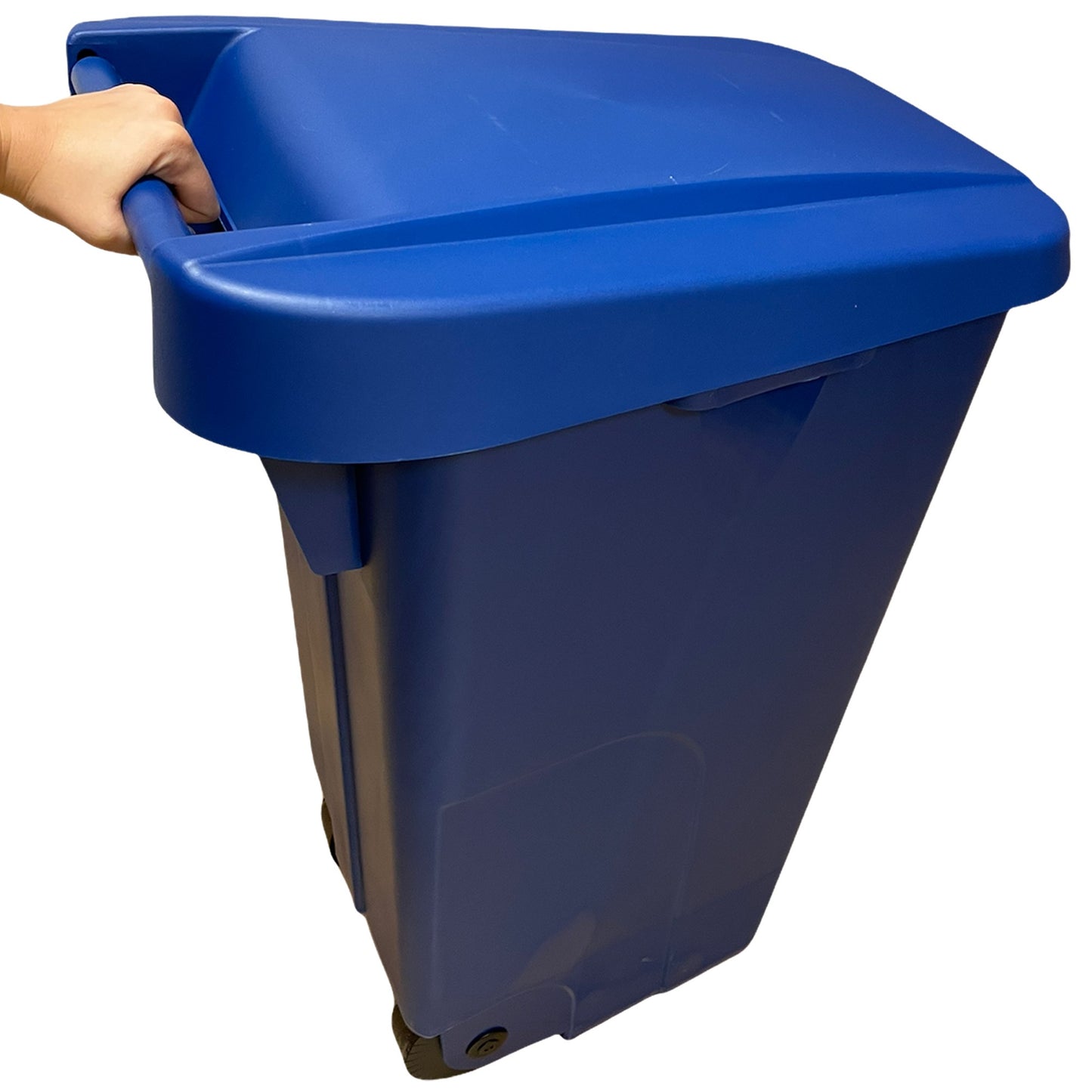 Pack Reciclaje 3 Contenedores - Cubo De Basura Wellhome Reciclo 110l Cerrado C/u: Azul (papel Y Cartón) - Marrón (orgánico) - Amarillo (plásticos)_5