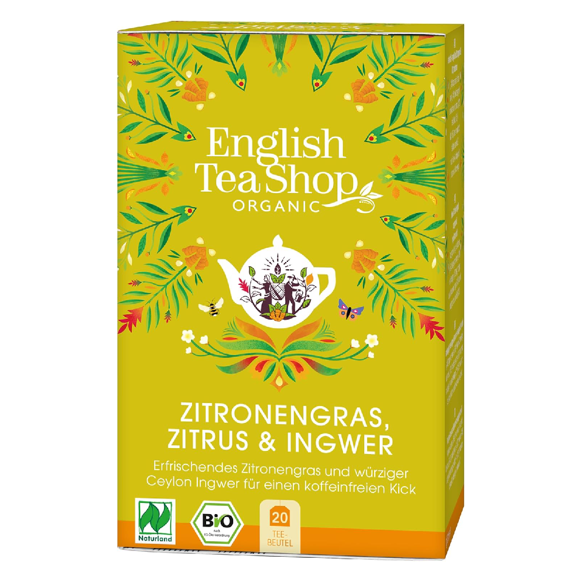 Infusión de Hoja de Limón, Naranja, Jengibre y Mandarina English Tea Shop 20 bolsitas
