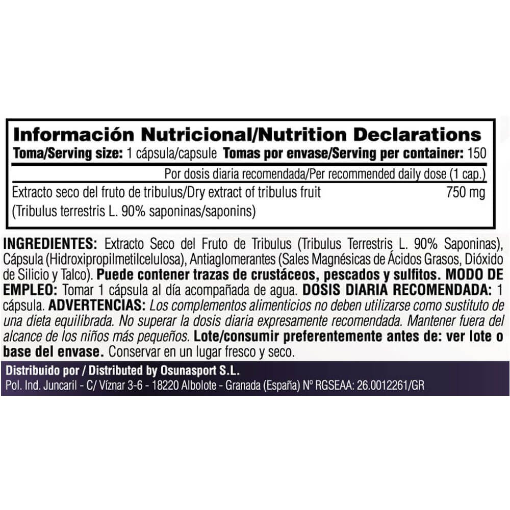 Tribulus 750mg - 150 Cápsulas Vegetales - Mejora El Rendimiento - Masmusculo_5