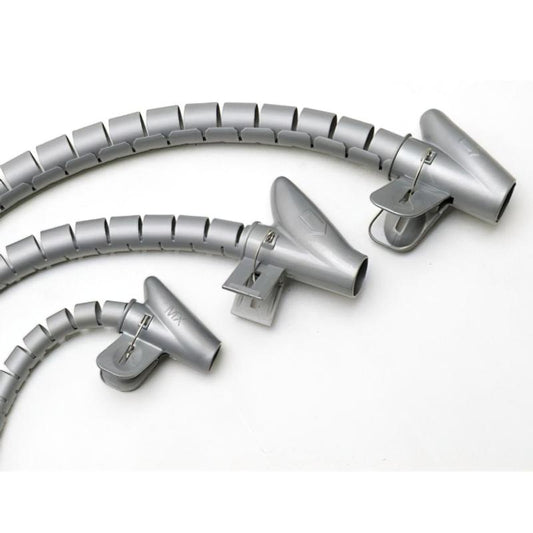 Organizador Cables Con Clip Gris 15 Mm. 2,5 M.
