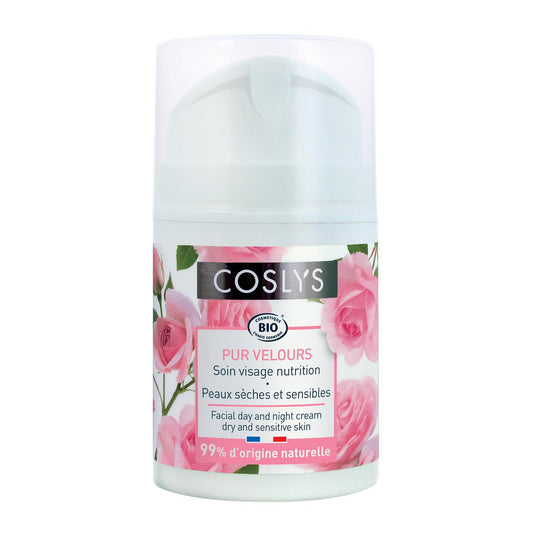 Crema facial piel seca sensible con rosas Coslys 50 ml