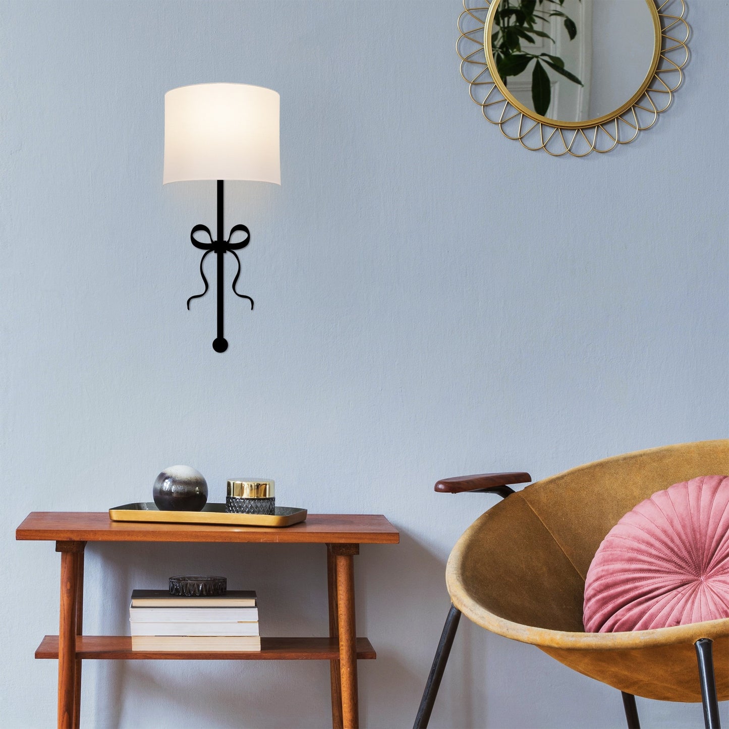Aplique De Pared, Metal , Blanco negro, 15x28x57, Casquillo E 27 Max 40 W_5