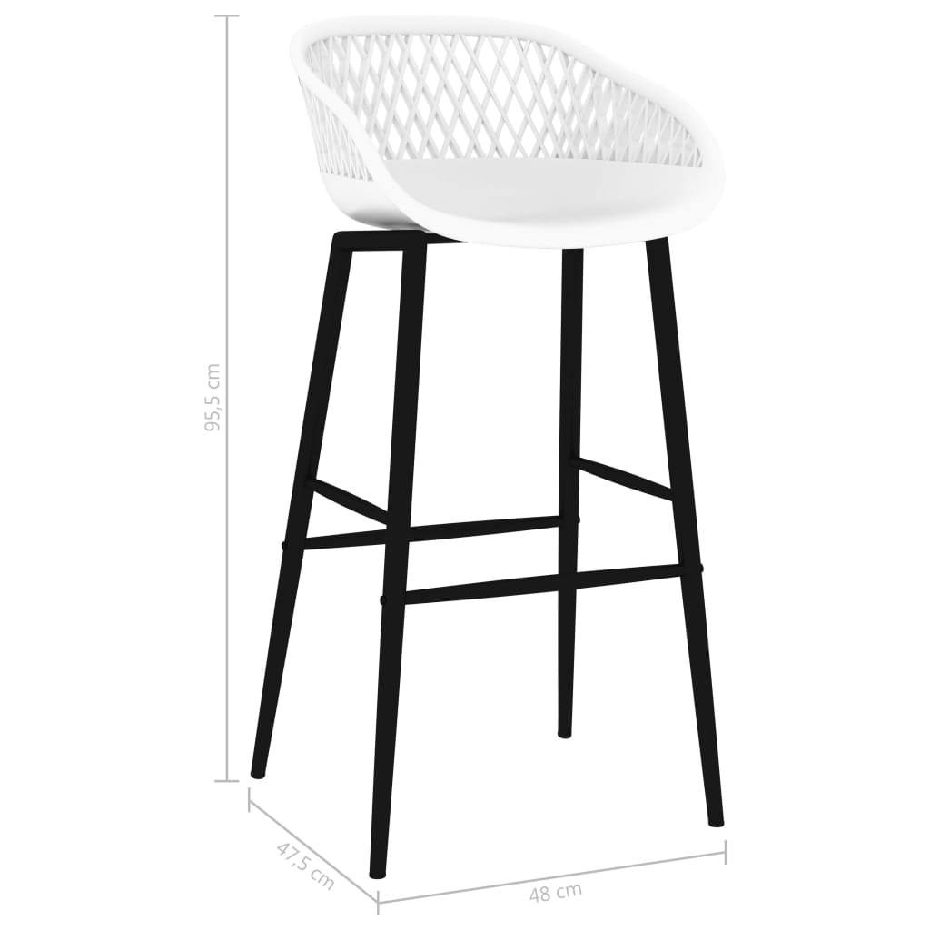 Taburetes De Cocina 4 Unidades Blanco_5