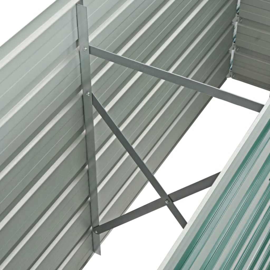 Arriate De Jardín De Acero Galvanizado Verde 160x40x77 Cm_5