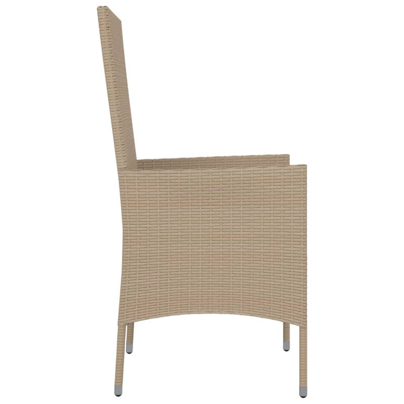 Vidaxl Sillas De Jardín Con Cojines 2 Unidades Ratán Sintético Beige_5