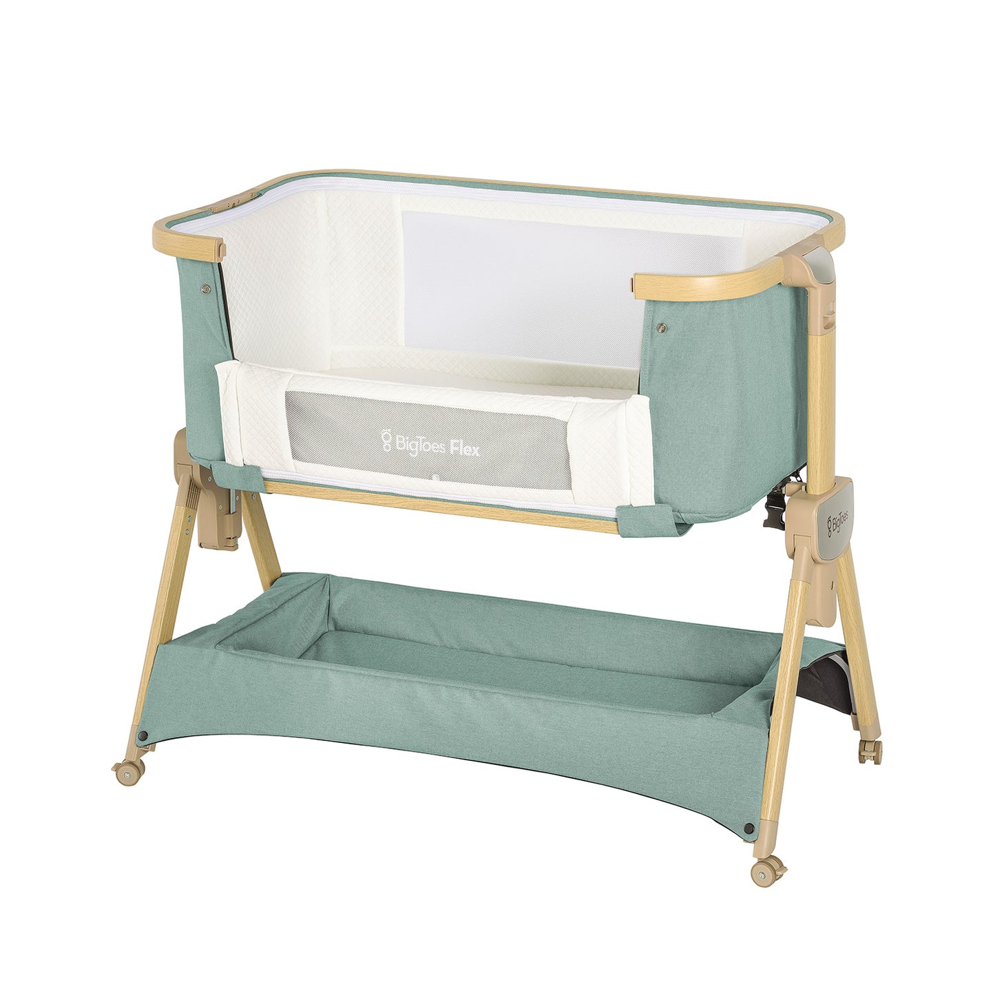 Minicuna De Colecho Plegable Bigtoes Flex Green Mineral