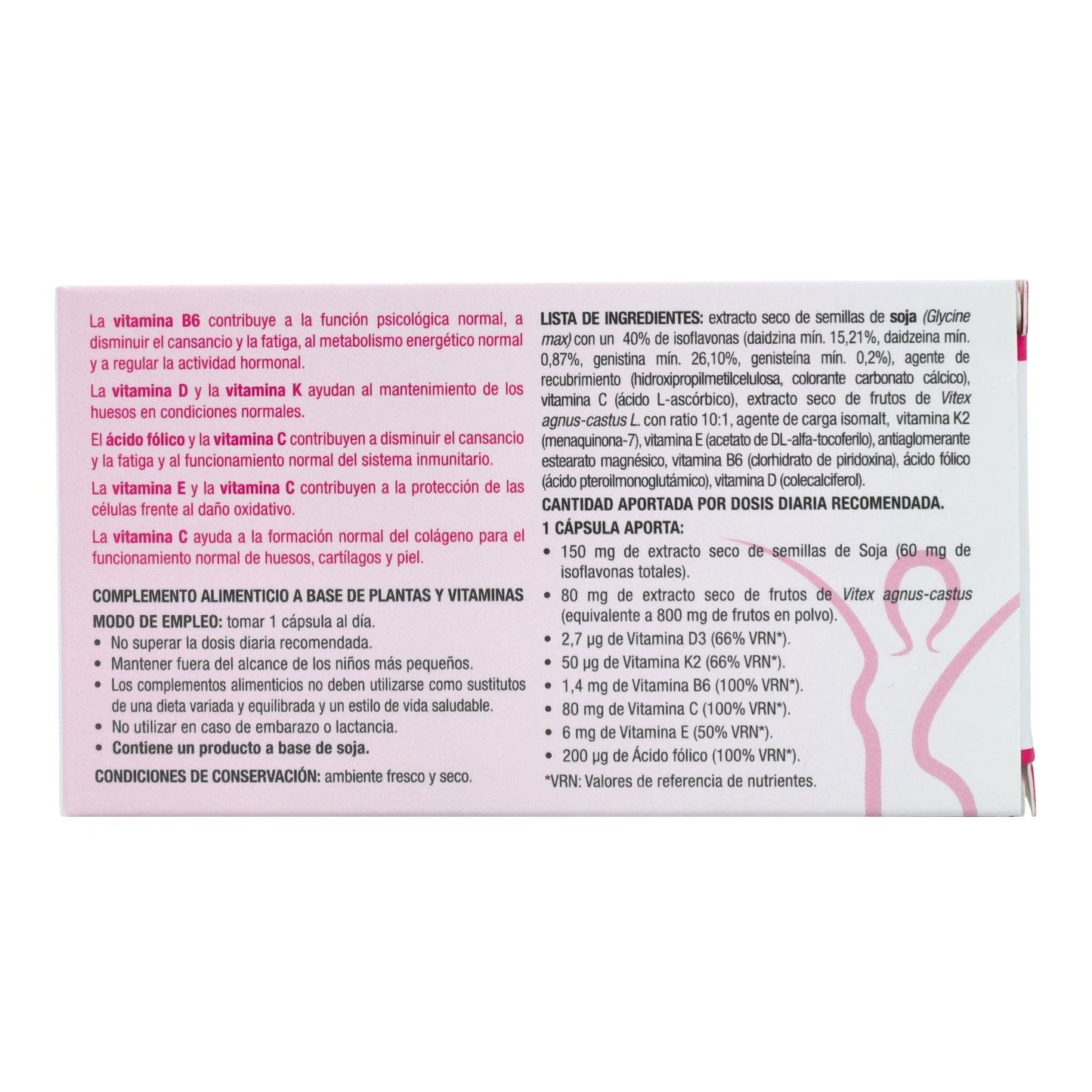 Isoflavonas Con Vitaminas K2 D3 Nuevo Natysal 30 Capsulas