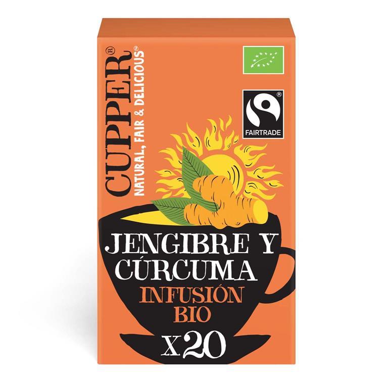 Infusión de Jengibre y Cúrcuma BIO Cupper 20 bolsitas