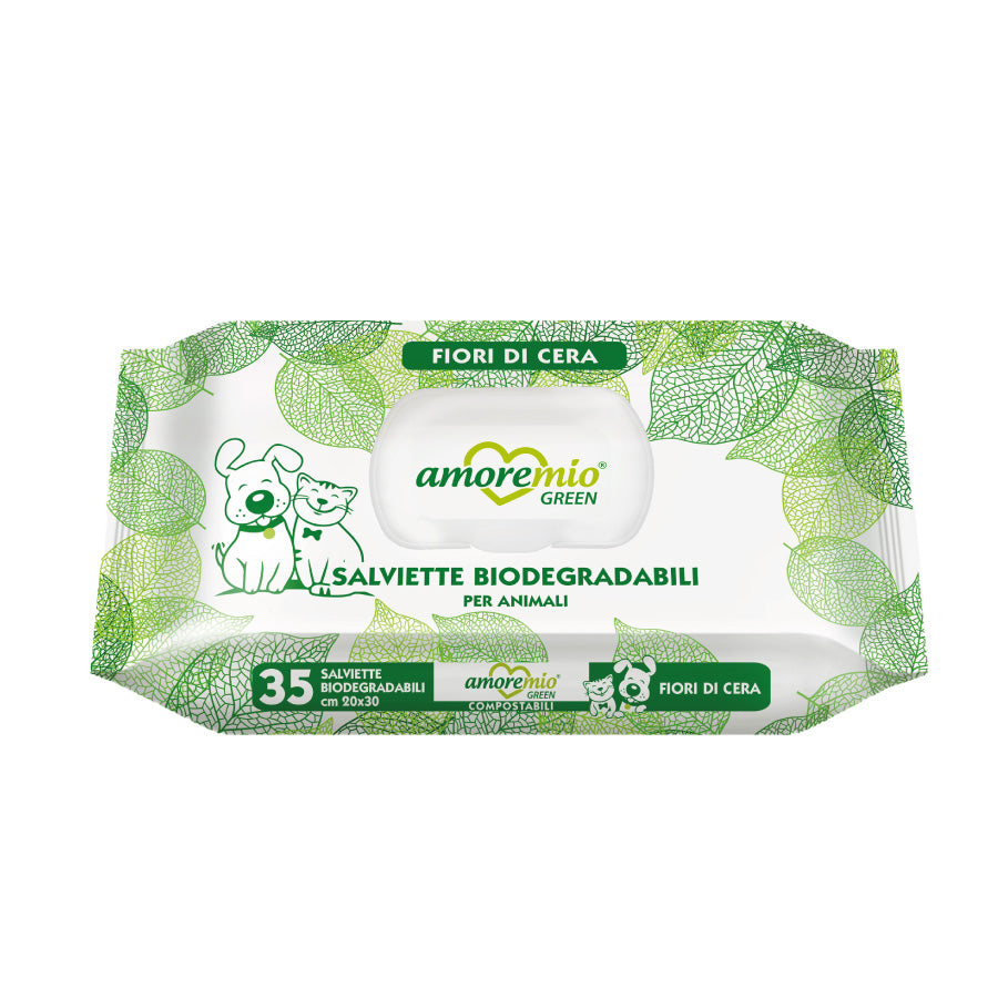 Amoremio Toallitas Biodegradables Para Perro Y Gato, Paquete De 35 Toallitas_0